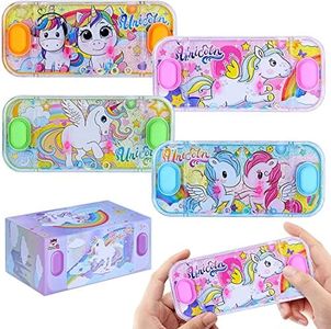 SevenQ Handheld Water Games for Girls, 4 Packs Cute Theme Toss Ring Aqua Toy for Kids Stocking Stuffers