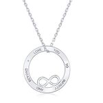 Sterling Silver 'Love You to Infinity and Beyond' Necklace