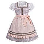 Sunny Fashion Girl Dress Pink German Dirndl Oktoberfest Beer Outfit Bavarian Festival 7 Years