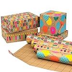 RUSPEPA Kraft Wrapping Paper Rolls 
