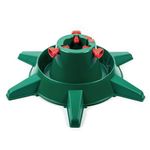 SOFTILLO XMAS Christmas Tree Stand for Real Trees – Holds Up to 10 Feet, Heavy Duty with Water Reservoir, Adjustable 6-Leg Base, Strong & Sturdy Design, Assembles in Minutes – Green