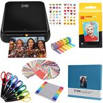 KODAK Step Wireless Photo Printer 2x3 inches Zink Paper Technology App for iOS & Android (Black) Scrapbook Bundle