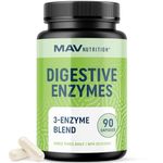 Digestive Enzymes 280MG for Digestive Health & Bloating Relief for Women & Men | Triple Digestive Enzyme Blend to Break Down Carbs & Fats, Anti Bloating Supplement for Women & Men | Vegetarian | 90ct