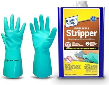 Paint & Varnish Remover Klean Strip Premium Stripper– Fast-Acting Stripper for Epoxy, Polyurethane, Wood, Metal & Masonry – Includes Protective Omni Depot Gloves – 1 QT