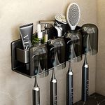 BAIRUTONG Toothbrush Holders for Bathrooms,Electric Toothbrush Holder,Tooth Brushing Holder,Toothbrush Holder Wall Mounted (Black)