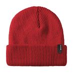 BRIXTON Men's Heist Beanie Hat, Red 13, One Size