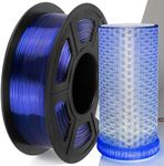 IEMAI PETG 3D Printer Filament Transparent Blue, PETG Filament 1.75mm, Dimensional Accuracy +/- 0.02 mm, 1KG Spool for 3D Printer