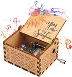 18 Note You Are My Sunshine Music Box Personalised Mini Music Box Gift Box Laser Engraved Vintage Wood Hand Crank Music Box You Are My Sunshine Gifts Music Boxes Wooden Musical Box Wooden Gift