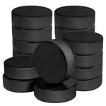 Faswin 18 Pack Ice Hockey Puck with 2 Reusable Mesh Bag, Official Regulation, Diameter 3", Thickness 1", 6oz, Black