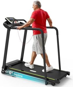 Redliro Walking Treadmill with Long Handrail for Balance, Recovery Fitness Exercise Machine Foldable for Home use with Holder for Phone & Cup,LCD Display, 300 lbs Capacity