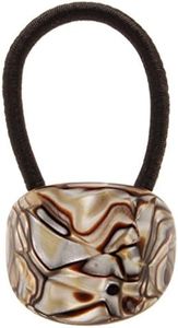 France Luxe Oval Ponytail Holder - Classic - Onyx