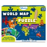 Skillmatics World Map Puzzle - 96 Piece Jigsaw Puzzle, Educational Toy, Geography for Kids, 400+ Facts, Gifts for Boys & Girls Ages 6 to 12