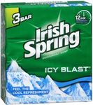 Irish Spring Bath Bar, Icy Blast 3.75 Oz, 12 Count 4Bar by Irish Soap