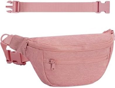 sportsnew Fanny Pack for Women Men,Waist Bag Pack with Extra Extension Belt, Water Resistant Fashion Crossbody Belt Bags for Travel Walking Running Hiking, Pink Patent Pending