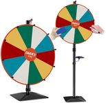 Heavy Duty Prize Wheel, 24 Inch Dual Use Prize Wheel,Adjustable Tabletop & Floor Stand, 10 Slots,1Bracket, Dry Erase Kit - Wheel of Fortune Game for Carnival, Casino & Trade Show.