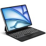 Magic Keyboard for iPad Air 6 11" 2024/Air 5 Air 4 10.9"/iPad Pro 11", Slim Rugged Tablet Case, Smart Floating Wireless Keyboard Case with Trackpad for 10.9 inch iPad Air and 11-inch iPad Pro/Air