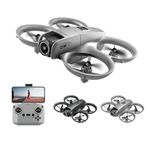 AUHIFVAX New D16 Dron Dual HD Camera Foldable Remote Control Drone with Optical Fow Hover Auto Intelligent Obstacle Avoidance Indoor and Outdoor Drone Men's Gift for Back-to-School Season Christmas