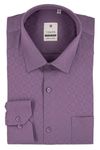 Shirt For Men - Formal Shirts For Men - Cotton Shirts for Men - Textured Shirts for Men - Purple Shirts for Men - Office Shirts For Men - Full Sleeve , Regular Fit Shirts For Men - 42 XL Size Shirt