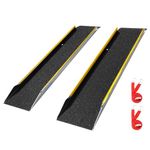 LIEKUMM Loading Ramps, Pack of 2, 120 cm Loading Ramp up to 600 kg per Pair, Aluminium Motorcycle Ramp, Loading Ramp, Trailer Ramp for ATVs, Heavy Motorcycle, Lawn Mower, Snow Blower, Trucks, Four