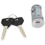 for Jeep Wrangler TJ Ignition Lock Cylinder 1998 99 00 01 02 03 04 05 2006 | w/Keys | Chrome | Operable Key | Ignition Switch