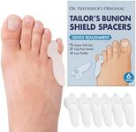 Dr. Frederick's Original Tailor's Bunion Shield Spacers - Soft Gel Bunionette Pads with Spacer - Tailors Bunion Pad Corrector - Fast Pain Relief for Men & Women - Pinky Toe Protection - 6 ct.