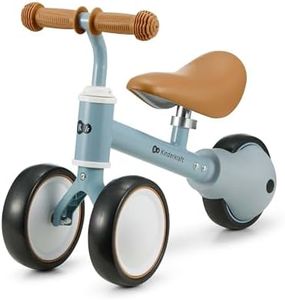 Kinderkraft Balance Bike CUTIE, Lightweight Kids First Bicycle, Baby Walker, Trike, No Pedals, with Ajustable Seat, for Toddlers, from 1 Year Old to 15 kg, Blue