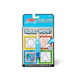 Melissa & Doug On the Go Water Wow! Colors and Shapes Activity Pad Reusable Water-Reveal Coloring Book, Refillable Water Pen (Multicolor)