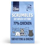 Scrumbles All Natural Dry Kitten Food with 77% Chicken, High Protein Food for Growing Kittens, 2.5Kgpackage may vary