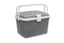 Nayasa Rope Picnnic Multi Utility Shelf Picnic Basket/Toy & Baby Cloth Storage/Shopping Basket(SH) (GREY)