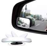 Bestrix Blind Spot Mirror Rectangular Wide Angle Adjustable 360° Rotate Convex Rear View Mirror Fit Stick-on Design for All Universal Vehicles Car| Tuck | Van (Pack of 4)