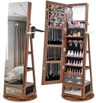 Giantex 360° Swivel Jewelry Cabinet