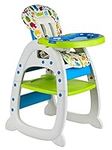 GALACTICA New 3in1 Baby High Chair | Compact Infant Feeding Seat Also Chair & Table for Toddler High Seat for Infant Baby Food Tray – Green