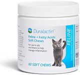 PRN Pharmacal Duralactin Feline & Fatty Acid Soft Chews - Joint Health Supplement for Cats & Kittens - Helps Support Inflammation - Omega 3 Fatty Acid Supplement - Chicken-Liver Flavor - 60 Soft Chews