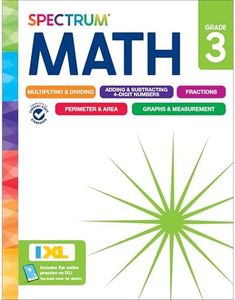 Spectrum 3rd Grade Math Workbook, Mathematics Activity Book for Kids Ages 8-9, Multiplication, Division, Fractions, Addition and Subtraction with 4 Digit Numbers, Classroom or Homeschool Curriculum