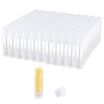 100 Pcs 5.5ml Bulk Empty Lip Balm Tubes Refillable Plastic Lip Gloss Container Travel Lipstick Tubes Chapstick Tubes Holder For DIY Homemade Lip Balm (clear)