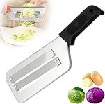 Stainless Steel Double-Layer Slicer, Cabbage Cutter Cabbage Shredder for Coleslaw Cabbage Slaw Chopper. (Black)