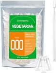 WANANFU Size 000 Empty Capsules Vegetarian (100 Count) Bundle with Micro Lab Spoon, Clear Fillable Veggie Pill Capsules 000 for Making Your Own Supplements