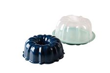 Nordic Ware Bundt Pan with Translucent Cake Keeper, Red