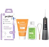 Perfora Everyday Expert Care | Lilac Lavender Electric Toothbrush | Dream Protect Toothpaste - Earl Grey Mint| Thyme Mint Mouthwash | Copper Tongue Cleaner | Water Flosser | Pack Of 5