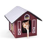 K&H Pet Products K&H Manufacturing Outdoor Kitty House Cat Shelter, Barn Design, Unheated