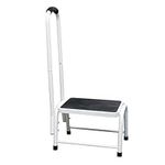 Safety Step Stool | Step Stool with a Handrail for Support | Lightweight and Portable, Steady and Stable | Includes a Non-Slip Step Surface | Platform size: L26xW38xH28cm Handrail Height: 89cm |