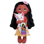 Disney Princess Lil' Friends Plushie Moana & Pua 14-inch Plushie Doll, Officially Licensed Kids Toys for Ages 3 Up, Gifts and Presents