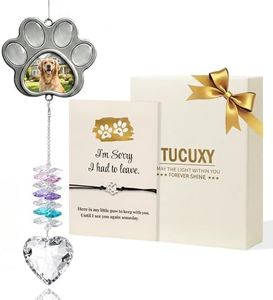 Dog Memorial Gifts for Loss of Dog, Personalized Pet Memorial Crystal Suncatcher with Photo, Pet Loss Gift, Loss of Dog Sympathy Gifts, Dogs and Cat Remembrance Bereavement Passing Away Gift