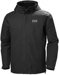 Helly Hansen Men's Dubliner Waterproof Windproof Breathable Rain Coat Jacket, 990 Black, Medium