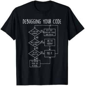 Debugging Flowchart - Computer Programming Coding T-Shirt