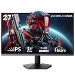 KOORUI 27 Inch FHD Gaming Monitor 165 Hz, IPS, 1ms, DCI-P3 90% Color Gamut, Adaptive Sync, (1920x1080P, HDMI, DisplayPort) Black