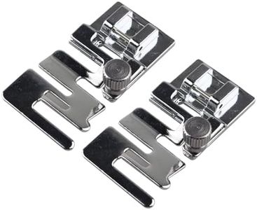 Jopto 2pcs Elastic Cord Band Fabric Stretch Domestic Sewing Machine Presser Foot Compatible with Low Shank Snap On Singer, Brother, Janome, Babylock, Euro-Pro, Simplicity, White, Kenmore, New Home