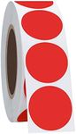 Hycodest Dot Labels Round Stickers Color Coding Labels Dots Sticker Gloss Paper 1 inch, 1000 Pcs (Red, 1 inch)
