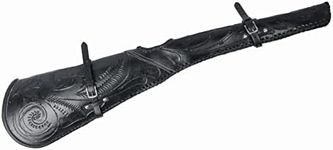 Hulara_ Western Genuine Leather Rifle Scabbard Hand Tooled Gun Case Shotgun Barrel Sleeve Hardcase Saddle