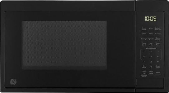 GE GCST09N1WBB Microwave Oven, 900-watt 7 Auto Cooking Settings, Child-Lock Technology, Kitchen Essentials for The Countertop, Dorm Room or Apartment, New 0.9 Cu. Ft, Black